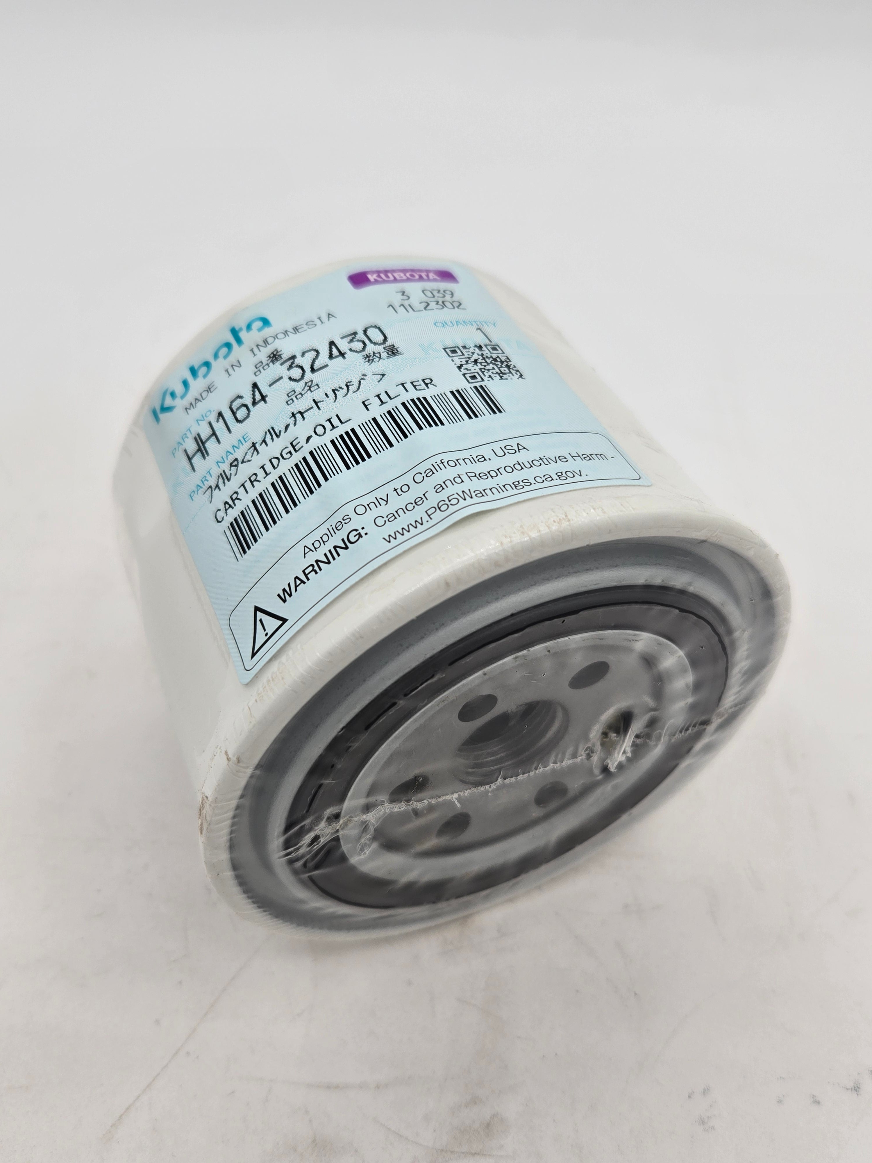 Genuine OEM Kubota Oil Filter HH164-32430 - For Kubota Tractors & Equipment
