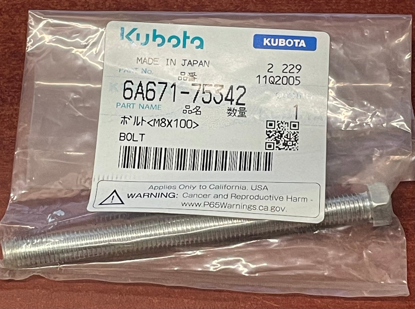 M8x100 Bolt 6A671-75342